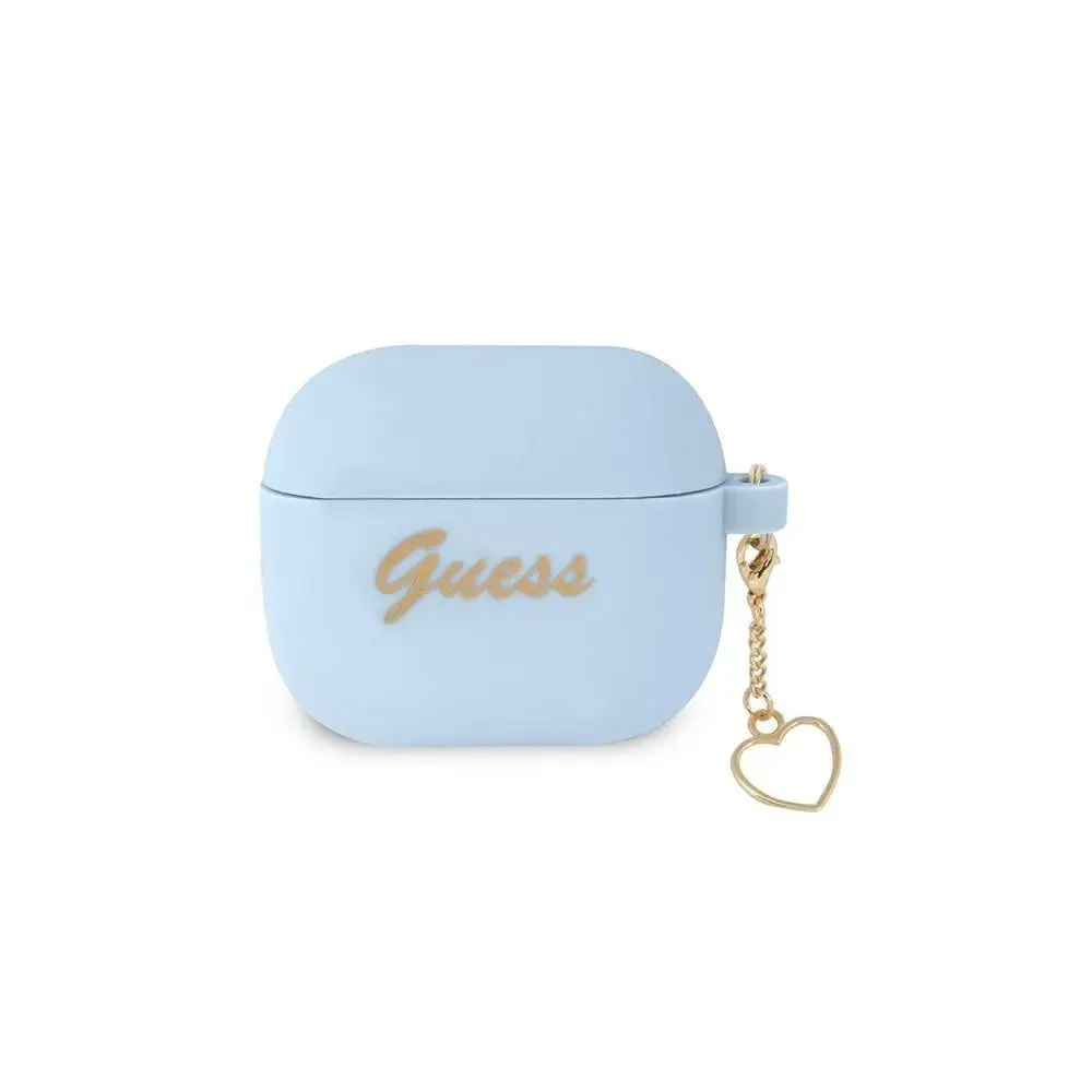 Silikoonümbris Guess Heart Charm AirPods 3 jaoks, sinine
