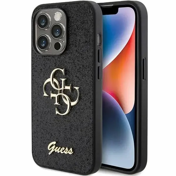 Ümbris iPhone 15 Pro Max, Guess GUHCP15XHG4SGK Glitter Script Big 4G, must