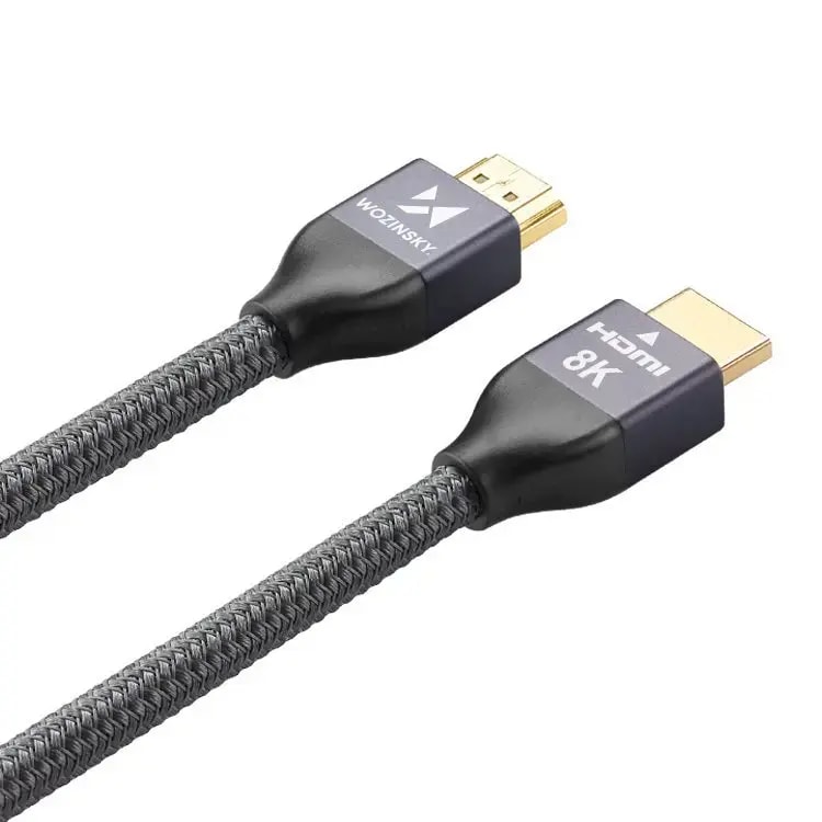 HDMI-kaabel Wozinsky WHDMI-10 2.1, 8K 60 Hz, punutud, 1 m, hõbedane