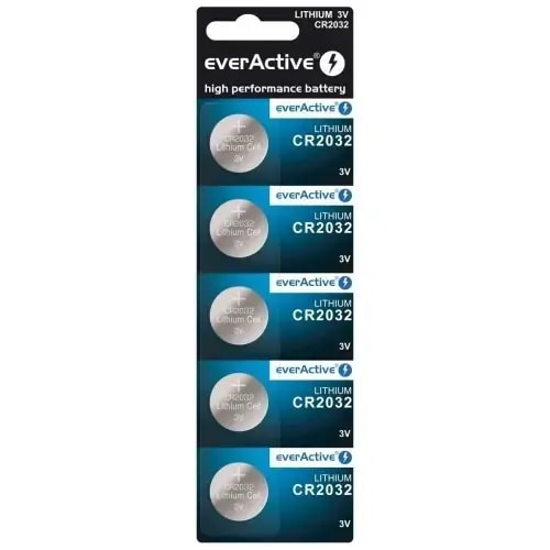 Nööppatareid everActive CR2032, liitium, 3 V, 5 tk