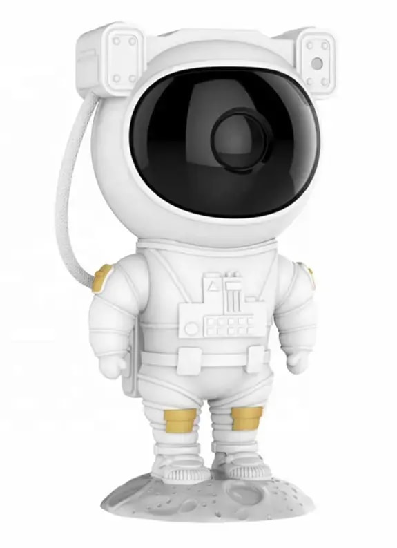 Tähetaevaprojektor GoodBuy Astronaut, pult, taimer, 8 režiimi, valge