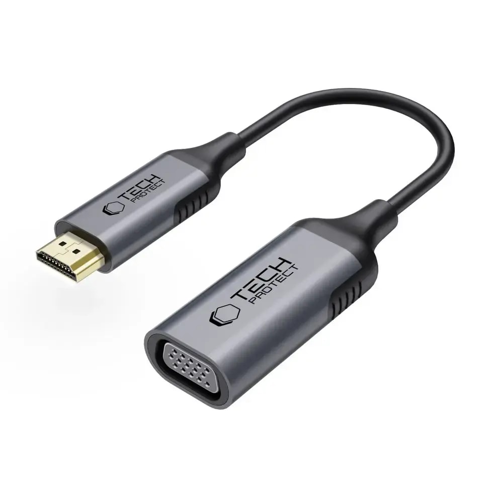 Tech-Protect UltraBoost HDMI to VGA adapter, Full HD, black