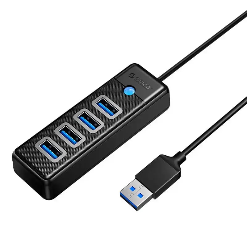 USB-хаб Orico 4-in-1, USB-A – 4 × USB 3.0, чёрный