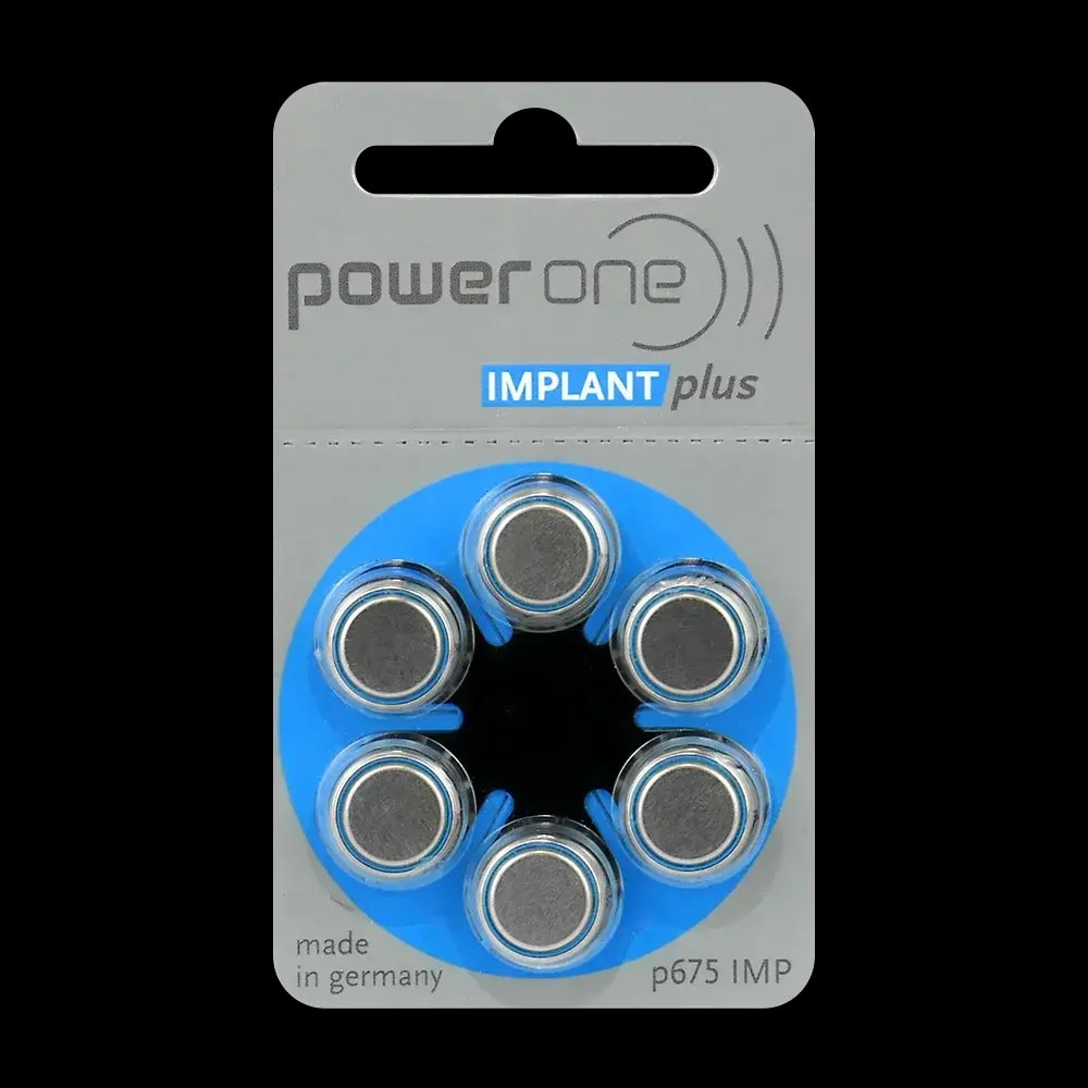 Батарейки для слуховых аппаратов Varta PowerOne Implant Plus p675, 6 шт.