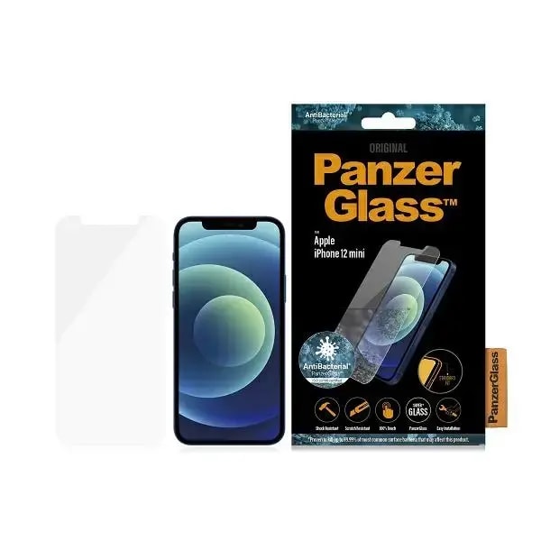 Защитное стекло для iPhone 12 Mini Antibacterial PanzerGlass Standard Super+