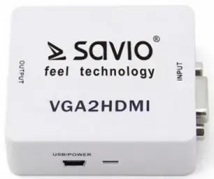 Видеоконвертер Savio CL-110, VGA – HDMI, 1080p 60 Гц