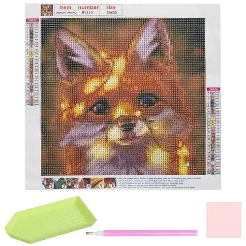 Алмазная мозаика Goodbuy 5D, лиса, 30 × 30 см