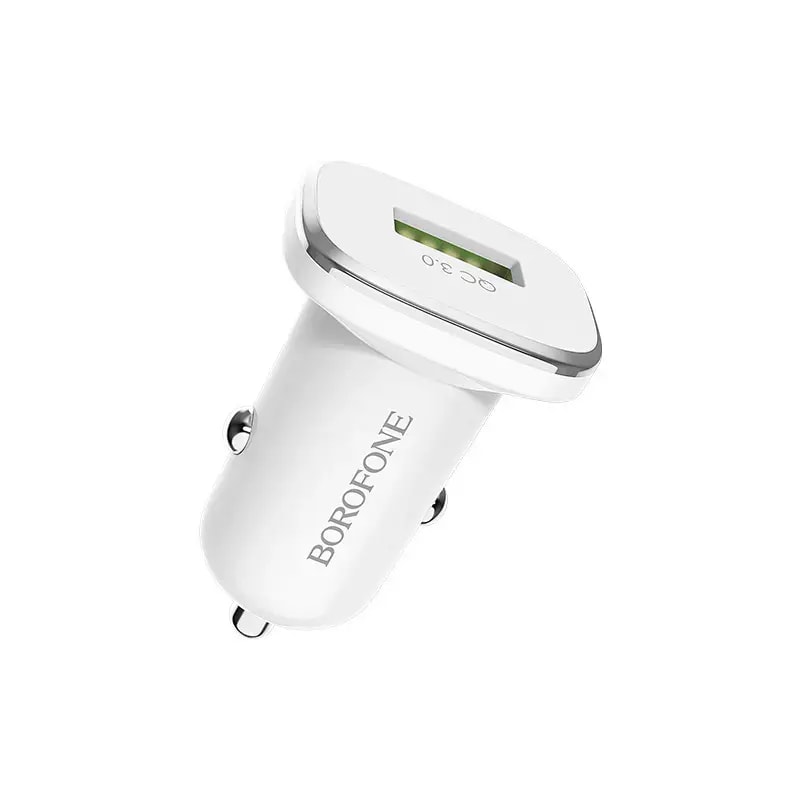 Borofone BZ12A car charger, 18 W, USB-A, white
