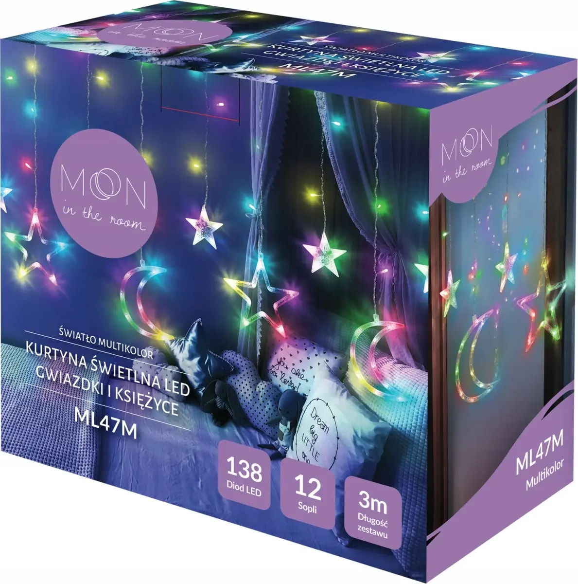 Goodbuy ML47M moon and star Christmas lights, 3 m, 138 LEDs