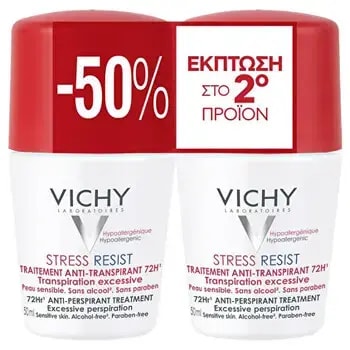 Шариковый антиперспирант Vichy, набор из двух, 50 мл