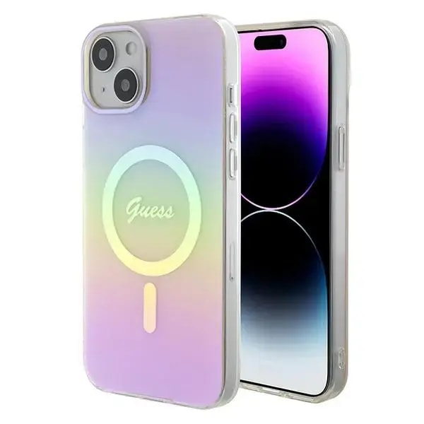 Чехол для iPhone 15 Guess GUHMP15SHITSP с MagSafe, розовый