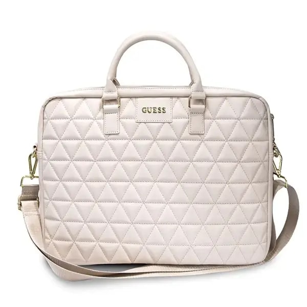 Sülearvutikott Guess Quilted 15″, roosa