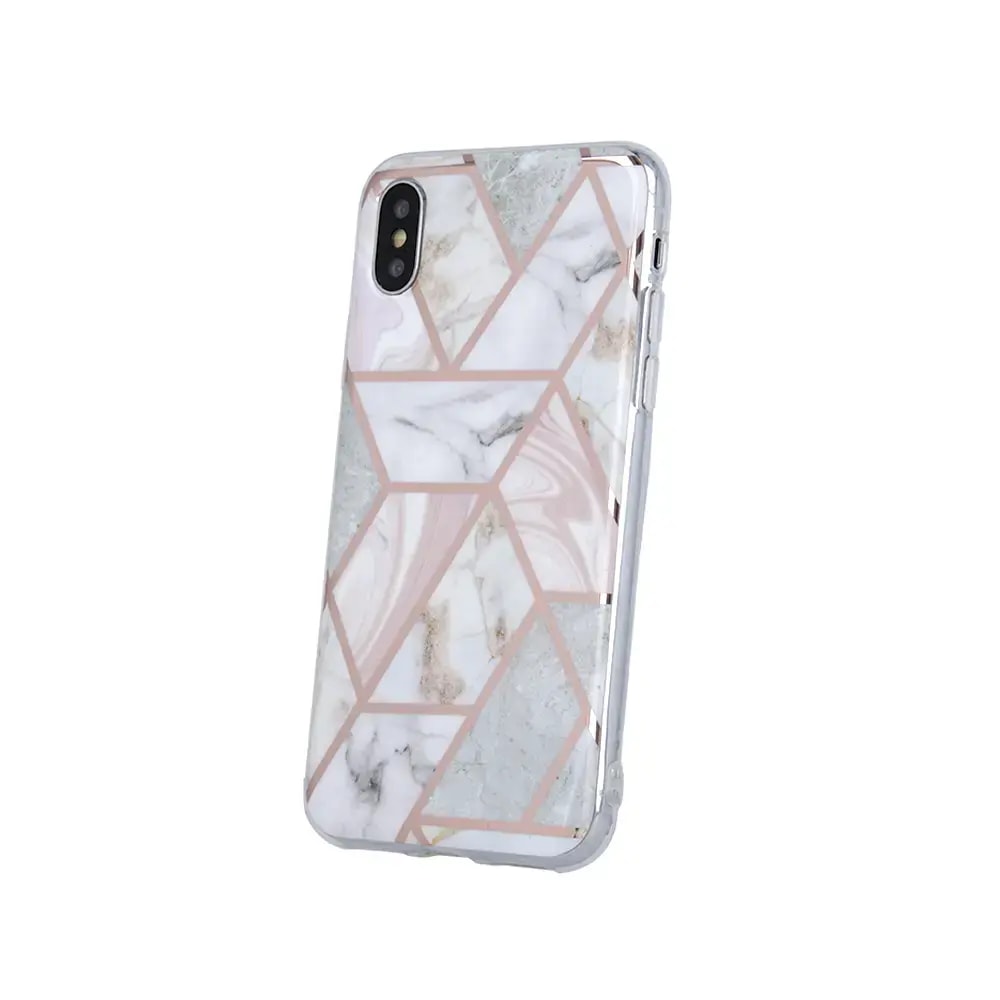 Ümbris iPhone 12 Pro Max, Fusion Geometric Marble, roosa