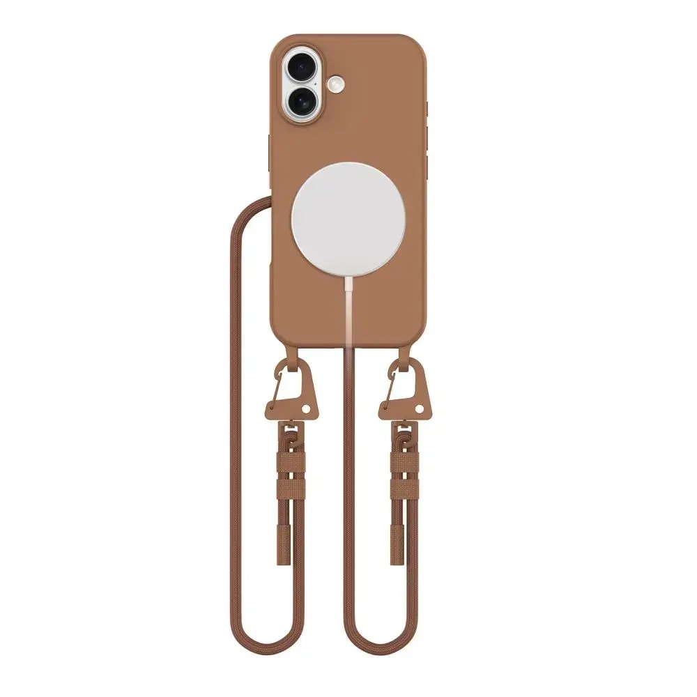 Чехол для iPhone 16 TECH-PROTECT MAGNECKLACE с MagSafe, коричневый