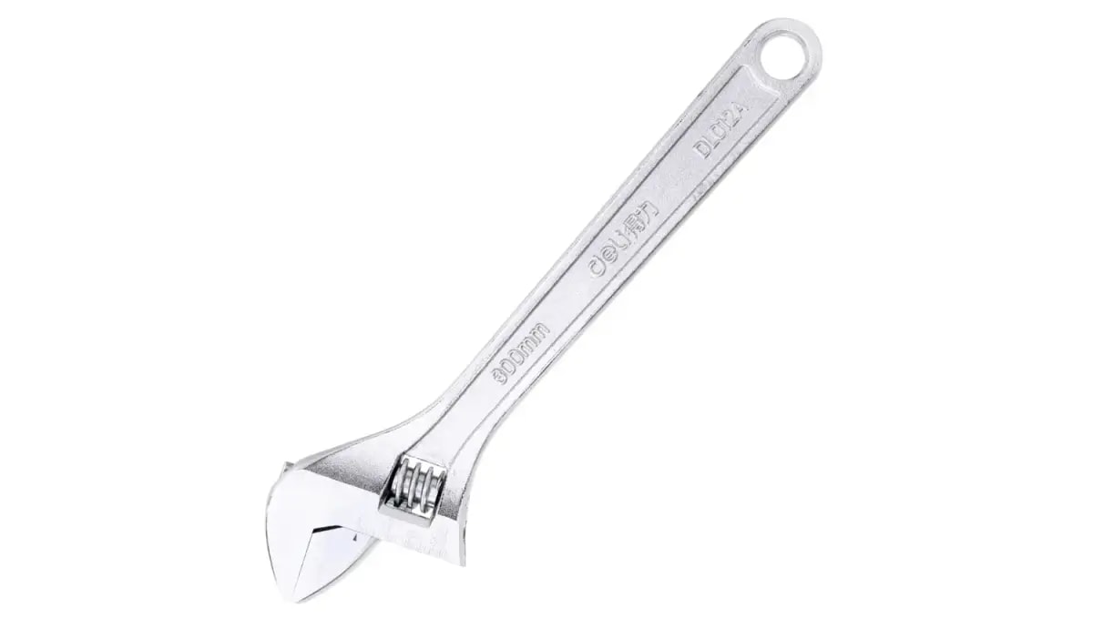 Deli Tools EDL012A adjustable spanner, 12″, 300 mm, silver
