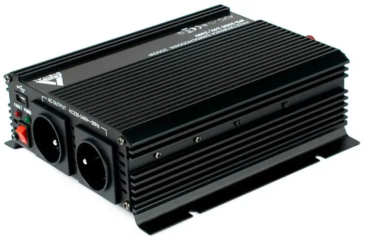 AZO Digital IPS-3200 power inverter, 12 V DC to 230 V AC, 3200 W