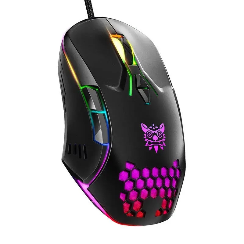 Игровая мышь Onikuma CW902, RGB, 800–6400 DPI, черная