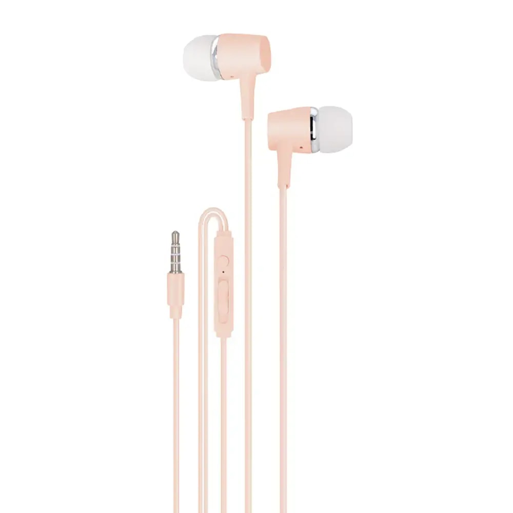 Setty SPD-J-26 wired earphones with mic, 3.5 mm, pink