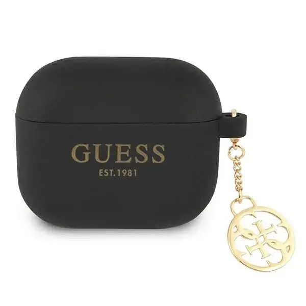 Guess 4G Charm silicone case for AirPods 3, black