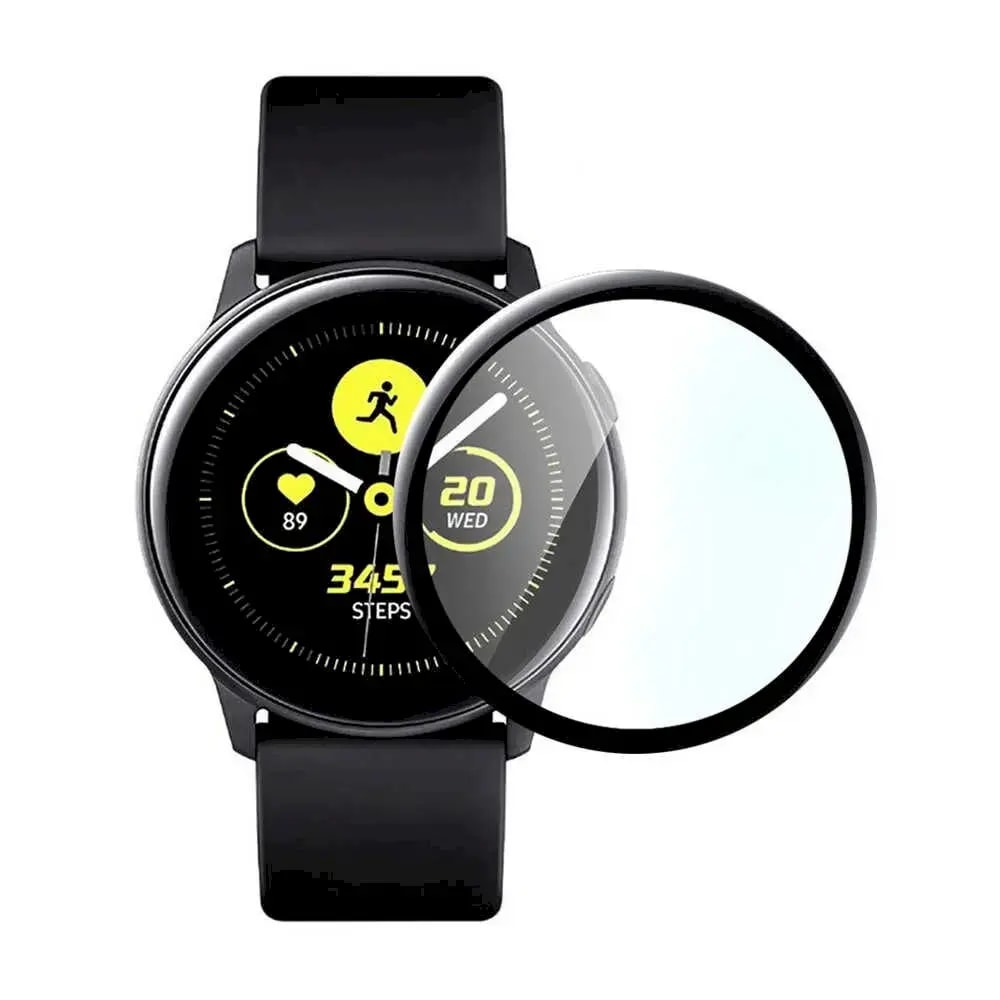 Fusion tempered glass screen protector for Samsung Galaxy Watch Active 2 44 mm, black