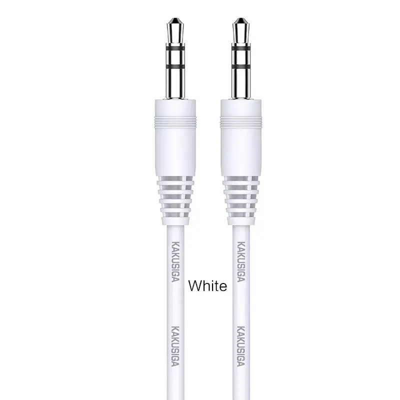 AUX-kaabel Kakusiga KSC-450 3,5 mm, 1 m, valge