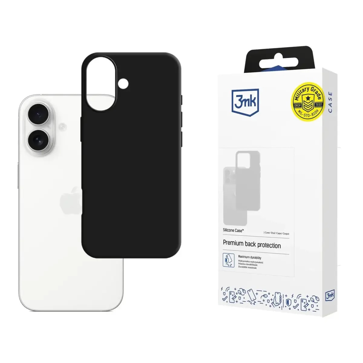 3mk case for iPhone 17, black