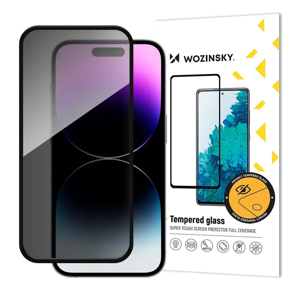 Privaatsusklaas iPhone 16 Pro / 17, Wozinsky Glass