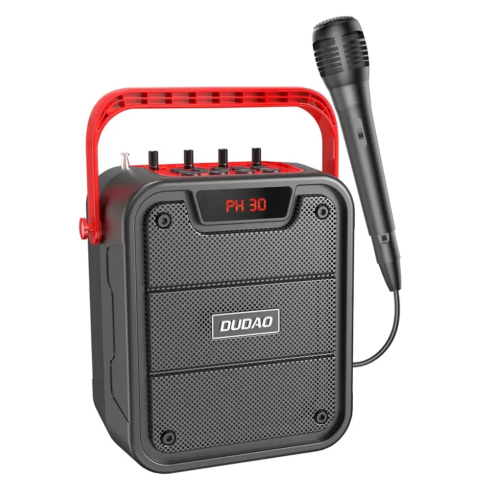 Karaokekõlar Dudao Y15s mikrofoniga, 10 W, 4800 mAh, must