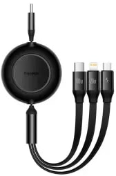 3-in-1 kaabel USB-C – Micro USB / Lightning / USB-C Baseus Bright Mirror 4, 1,1 m