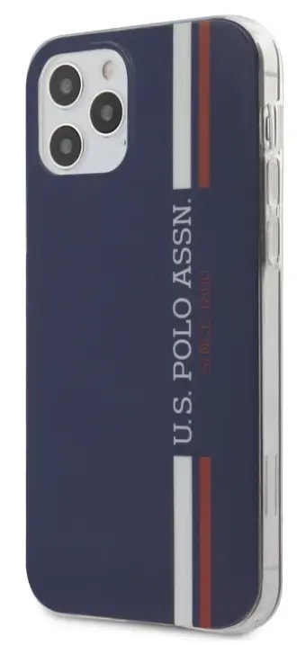 Ümbris iPhone 12 / 12 Pro, U.S. Polo USHCP12MPCUSSNV Tricolor Vertical Stripes