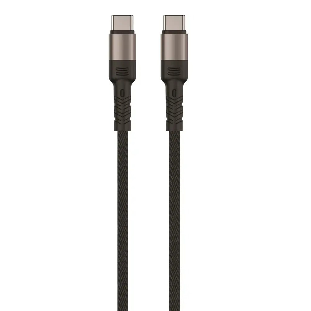 Кабель USB-C – USB-C Setty KSL-02, 1 м, 100 Вт, чёрный