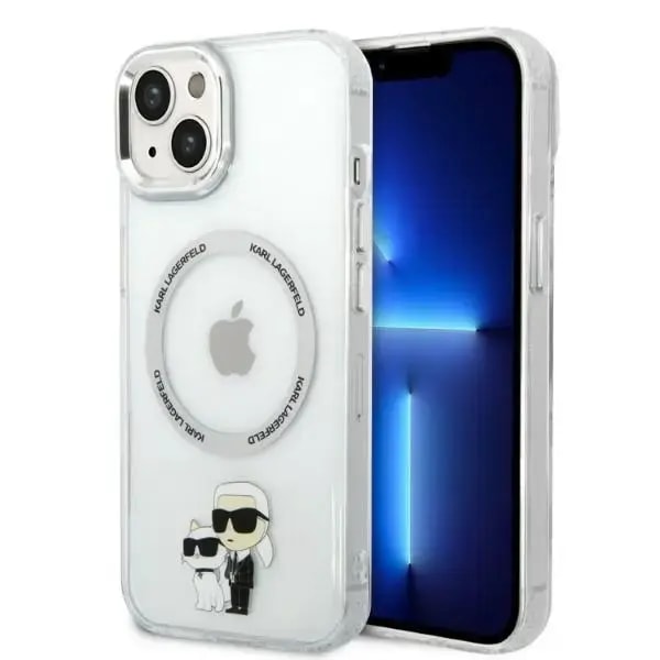 Karl Lagerfeld IML Karl And Choupette NFT clear case with MagSafe for iPhone 14