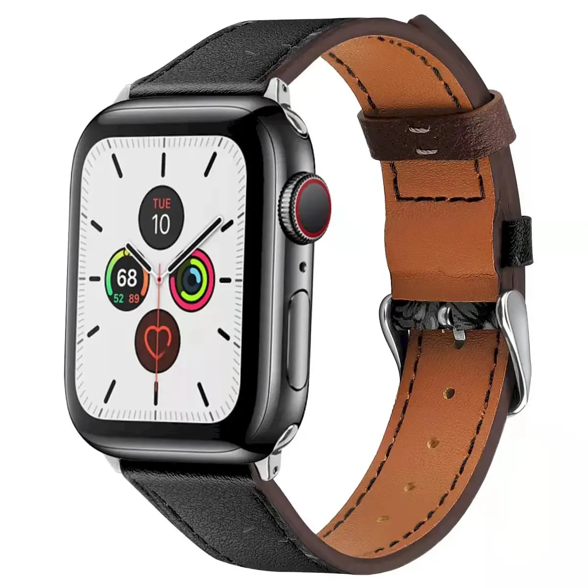 Kellarihm Apple Watch 38/40 mm, Fusion, nahk, must