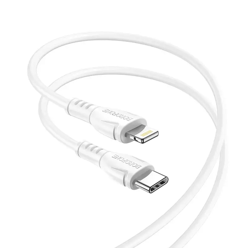 Кабель USB-C – Lightning Borofone BX51, 1 м, 12 Вт, белый