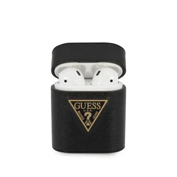 Guess Saffiano silicone case for AirPods 1/2, black
