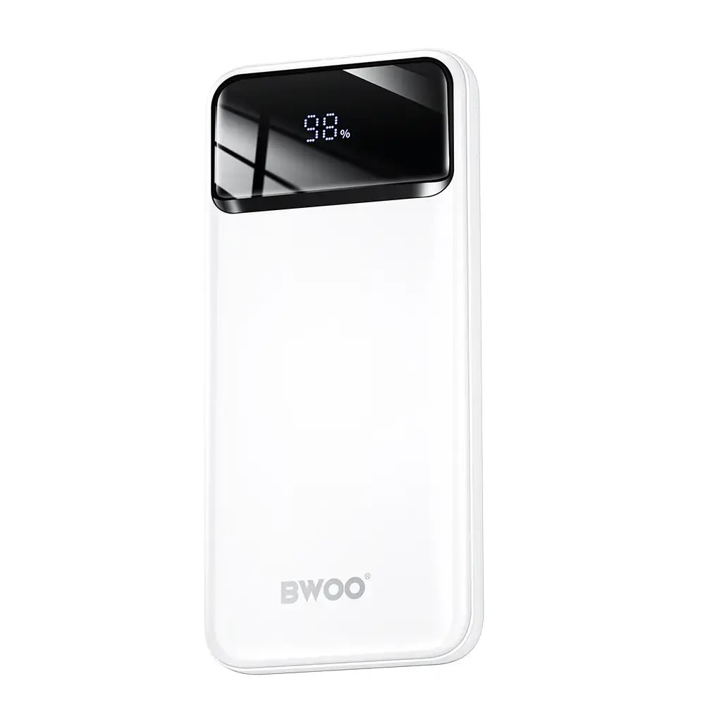 Akupank BWOO Ultra thin, 10 000 mAh, 22,5 W, valge