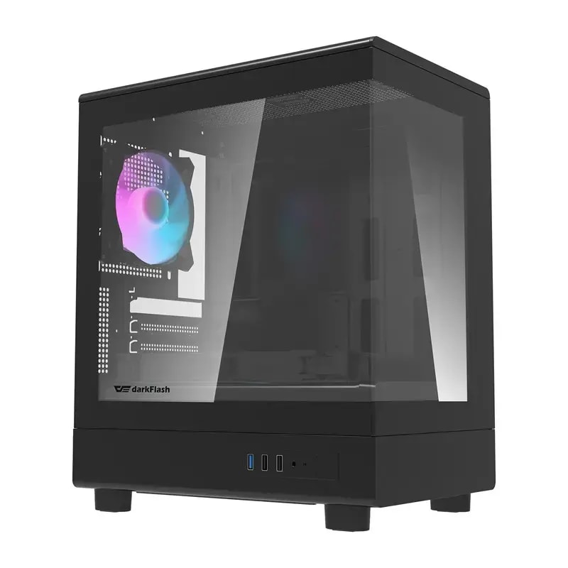 Arvutikorpus Darkflash DB330M v2, 3 ventilaatoriga, must