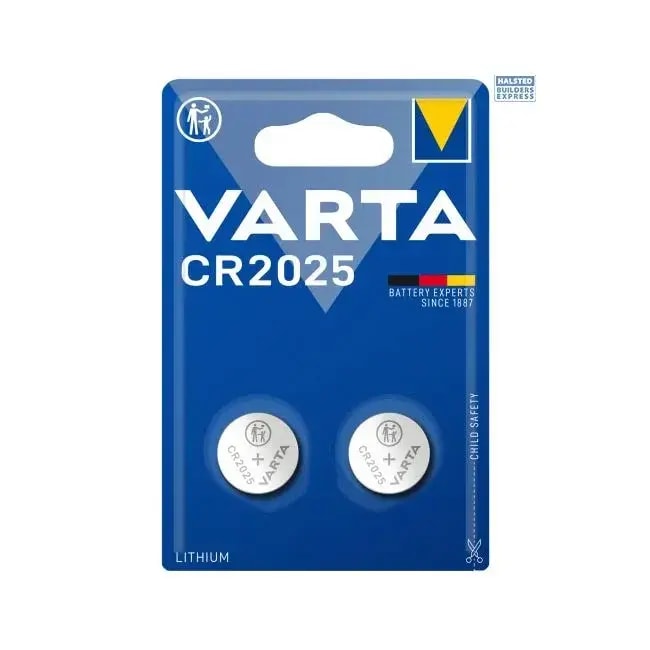 Varta CR2025 lithium coin batteries, 3 V, 2-pack