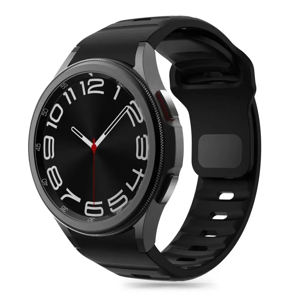 Tech-Protect Line silicone band for Samsung Galaxy Watch 4/5/5 Pro/6/7/FE, black