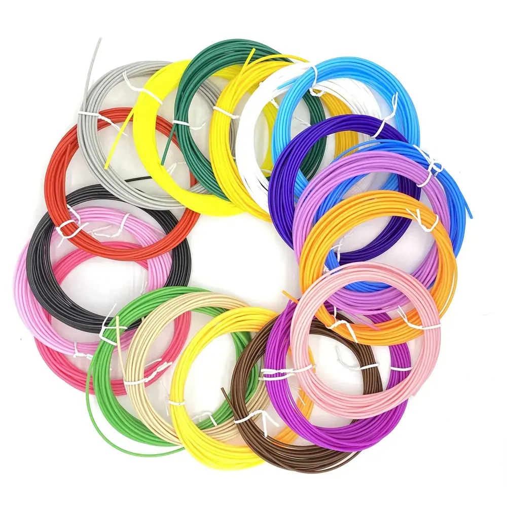 Fusion PLA filament for 3D pens, 20 colours × 5 m, 1.75 mm