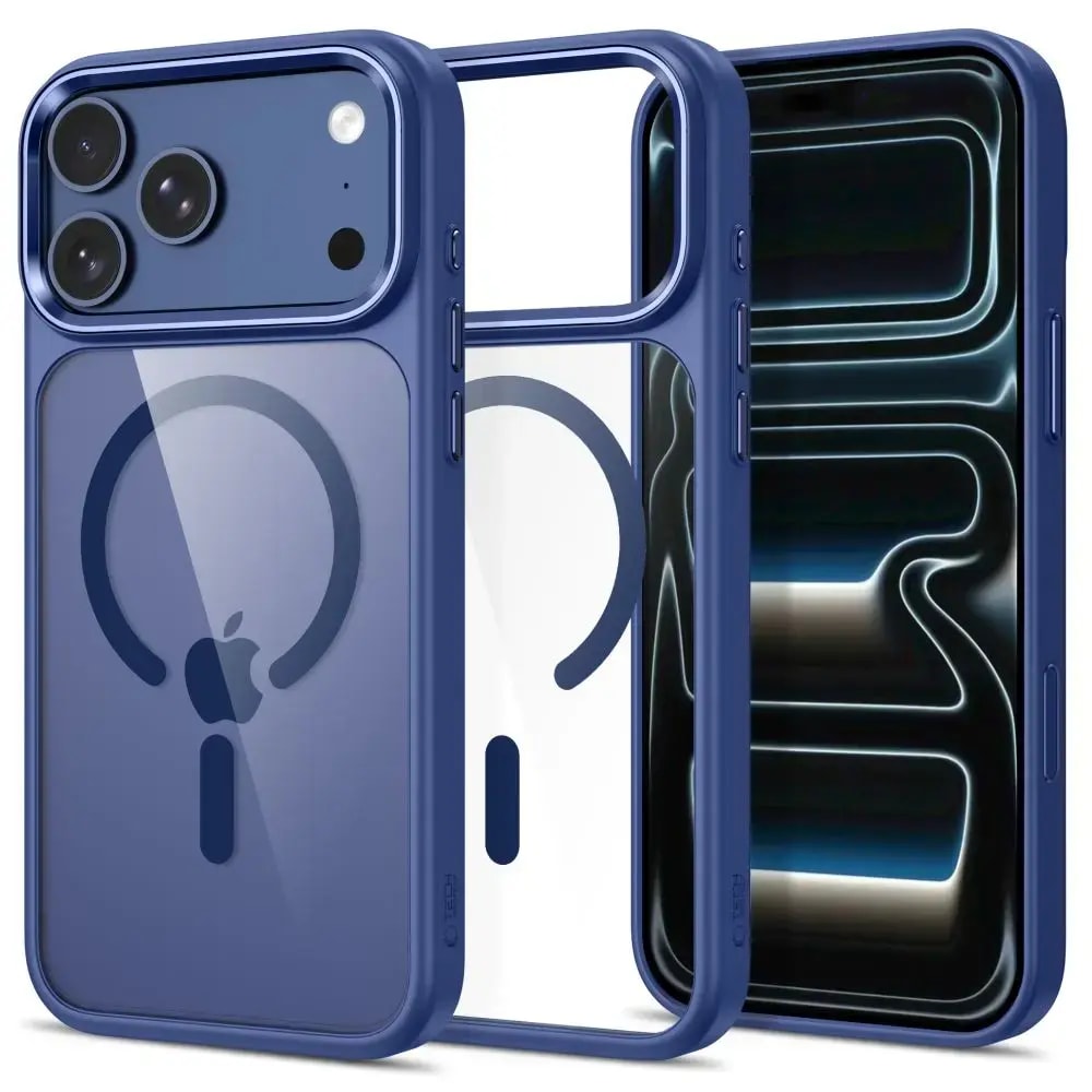 Чехол для iPhone 17 Pro / 18 Pro TECH-PROTECT MAGMAT CC с MagSafe, синий