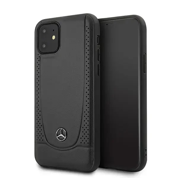 Ümbris iPhone 12 Mini, Mercedes MEHCP12SARMBK Leather Urban, must
