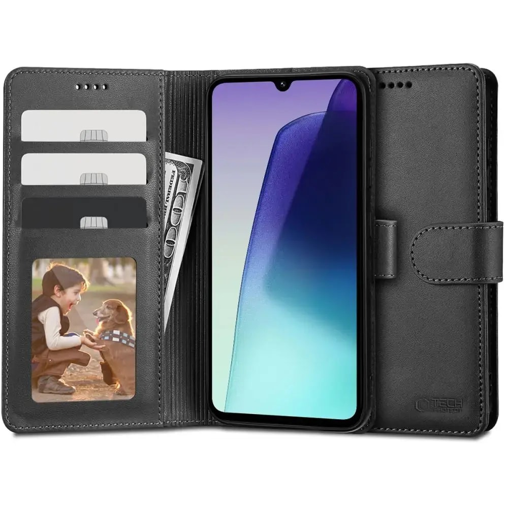 Kaanega ümbris Redmi 14C 4G / Poco C75, Tech-Protect Wallet, must