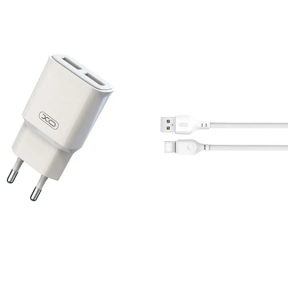 Reisilaadija XO L92C, 12 W, USB-C, USB-C–USB-C kaabliga, valge