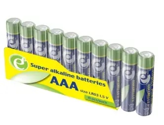 Leelispatareid Gembird Energenie Super Alkaline AAA, 10 tk