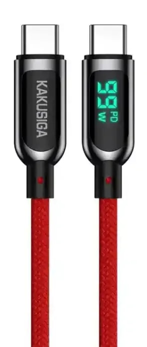KAKU KSC-599 USB-C to USB-C cable, 1.2 m, 100 W, red