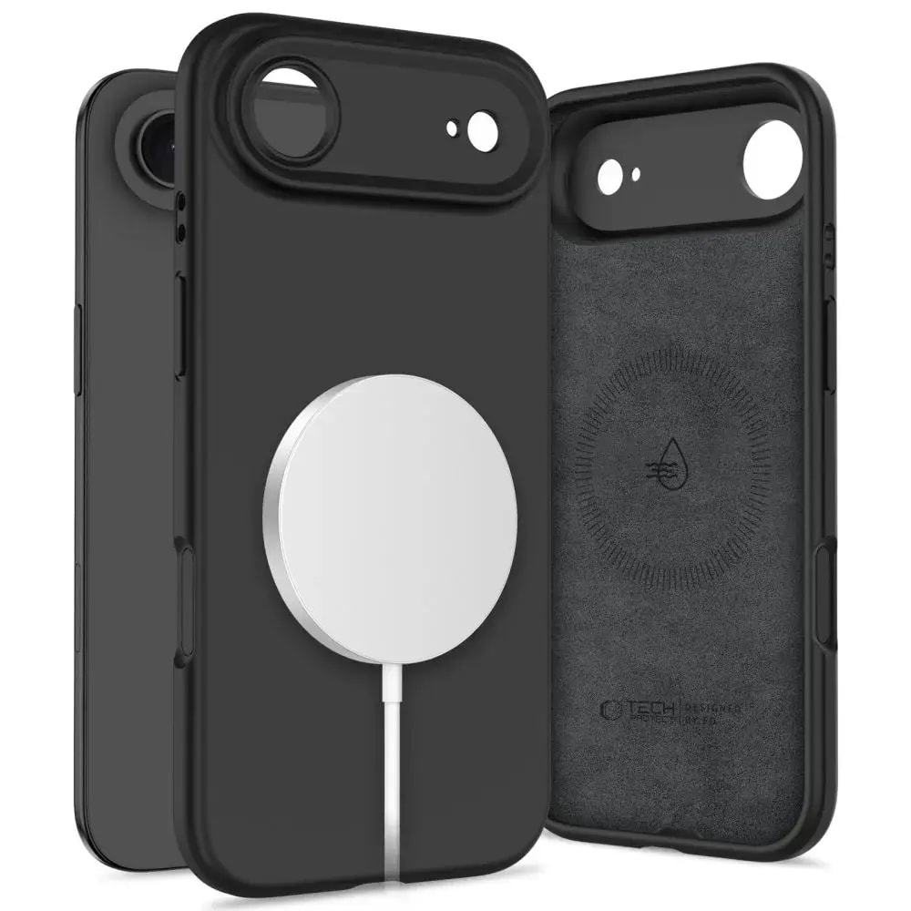 Чехол для iPhone 17 Air TECH-PROTECT Silicone с MagSafe, чёрный