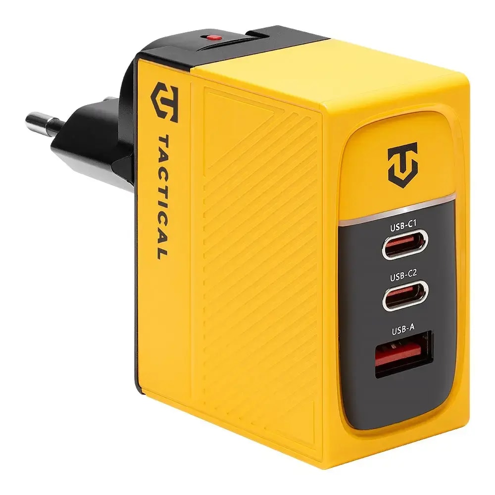 Tactical Nett Warrior wall charger, 100 W, GaN, yellow