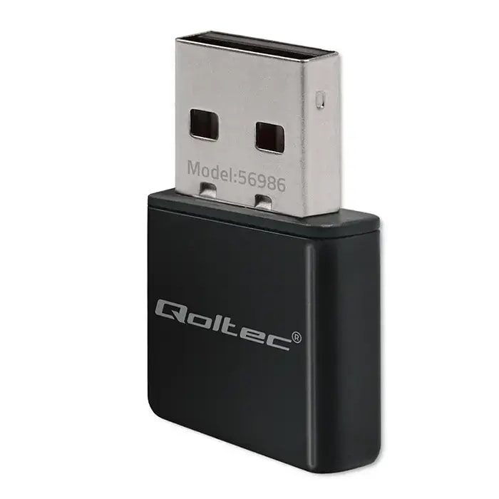 Qoltec 56986 Nano Wi-Fi adapter, Wireless N, USB 2.0, 300 Mbps
