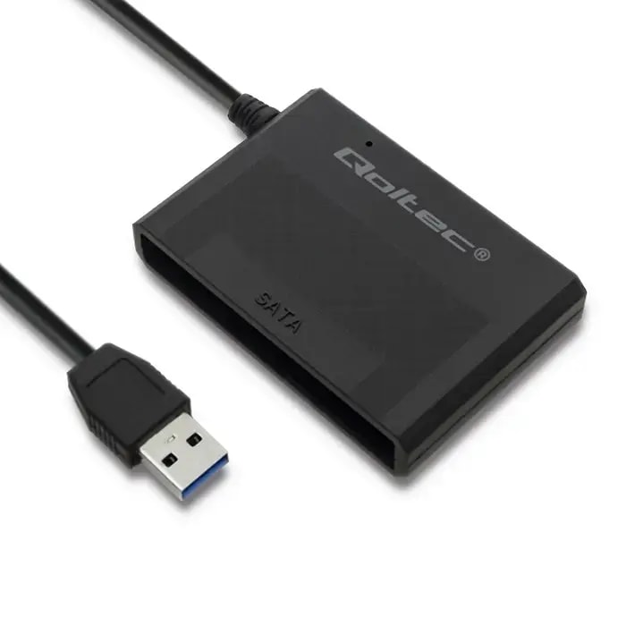 Qoltec 50644 USB 3.0 to SATA3 drive adapter, 2.5", black